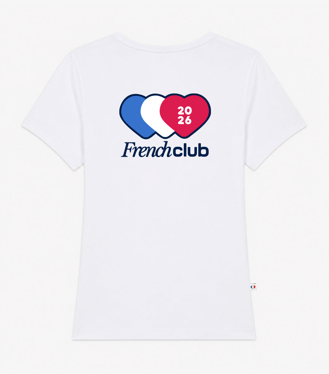 T-shirt col V Femme Blanc - Collectif