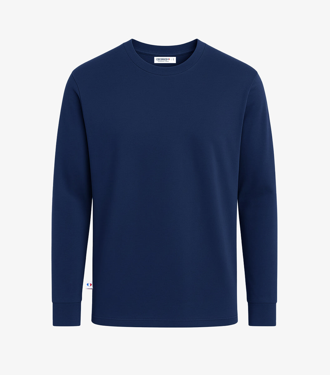 T-shirt Manches Longues Homme Marine - Intemporel