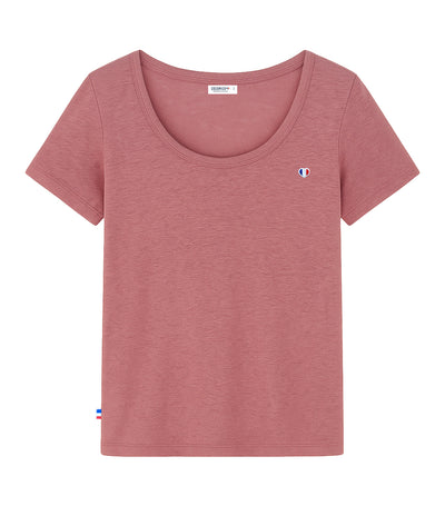 T-shirt Femme en Lin Rose - L'Iconique