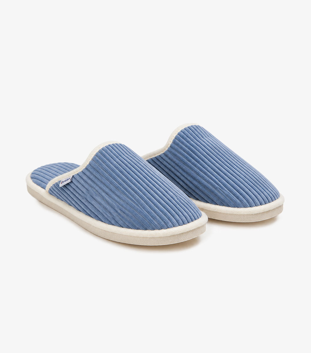 Mules Velours Femme Ciel