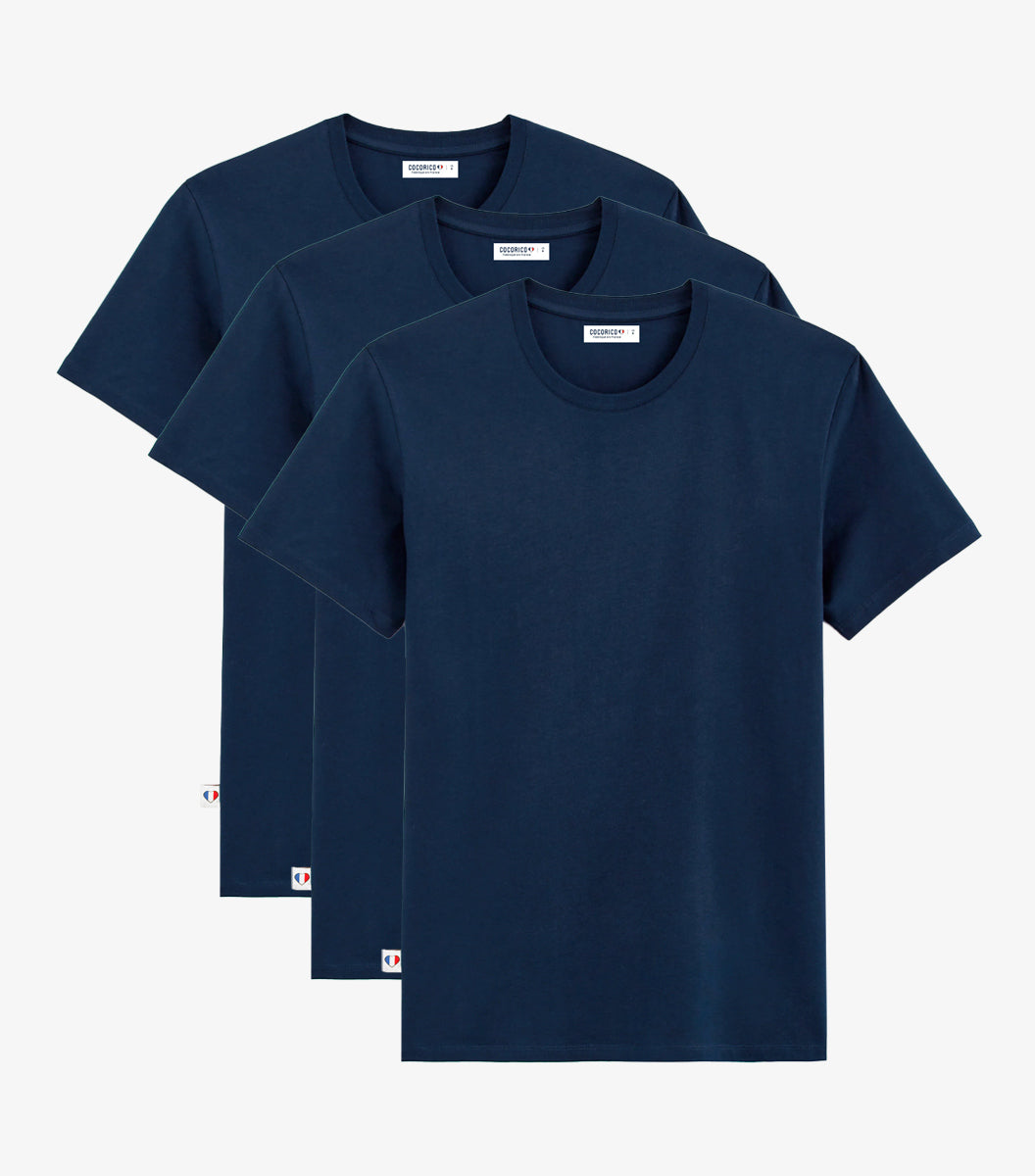 T-shirt Homme x3 - Pack Marine
