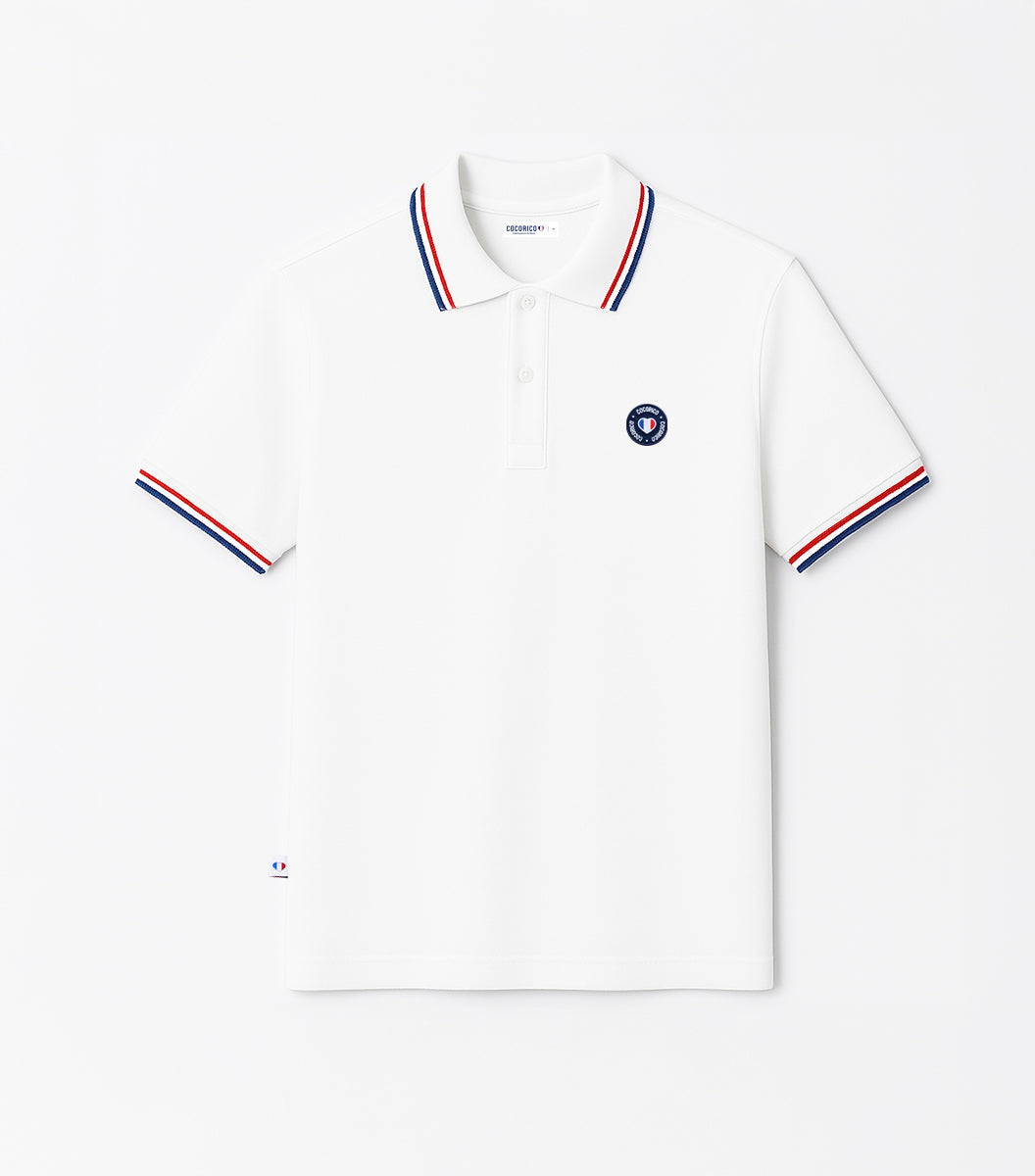 Polo Homme Supporter Blanc - Blason