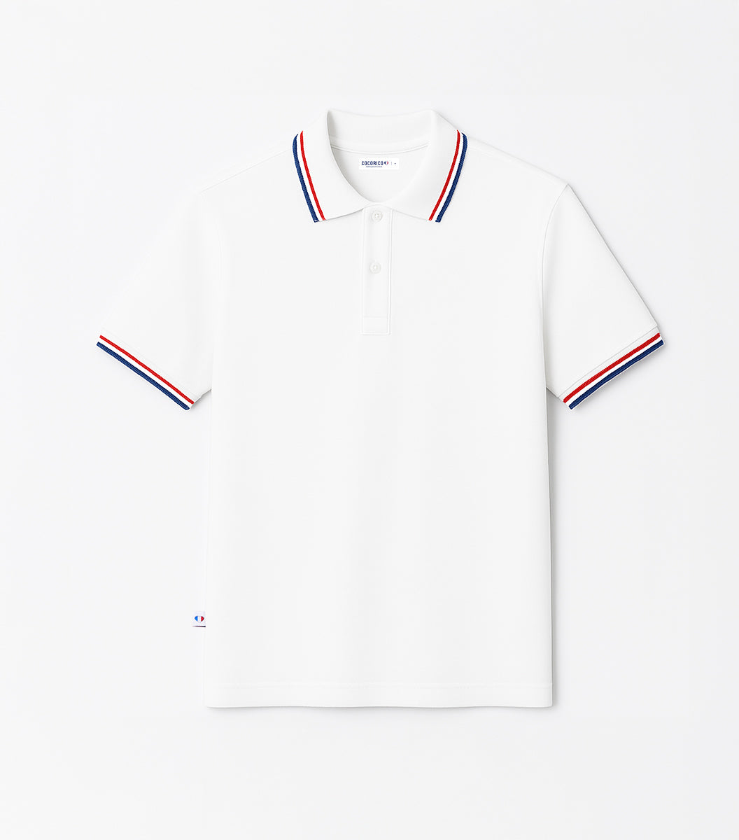 Polo Homme Supporter Blanc - Intemporel