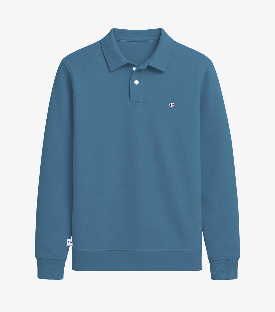Sweat Polo Homme Azur - Iconique
