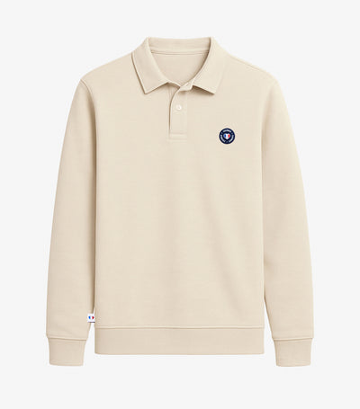 Sweat Polo Homme Beige - Blason