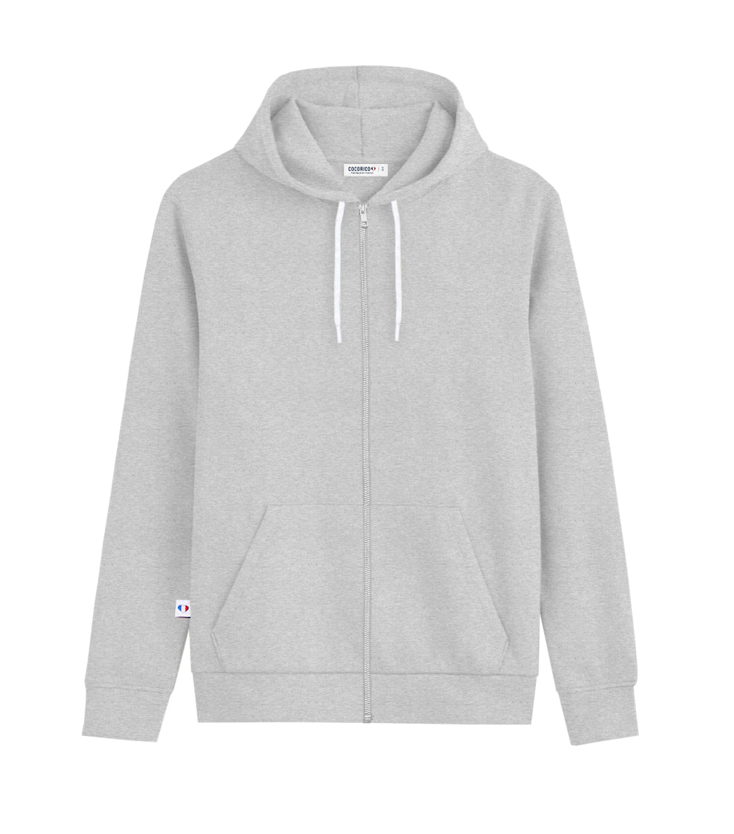 Sweat zippé Femme Gris - Intemporel