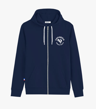 Sweat zippé Homme Marine - Coq Français