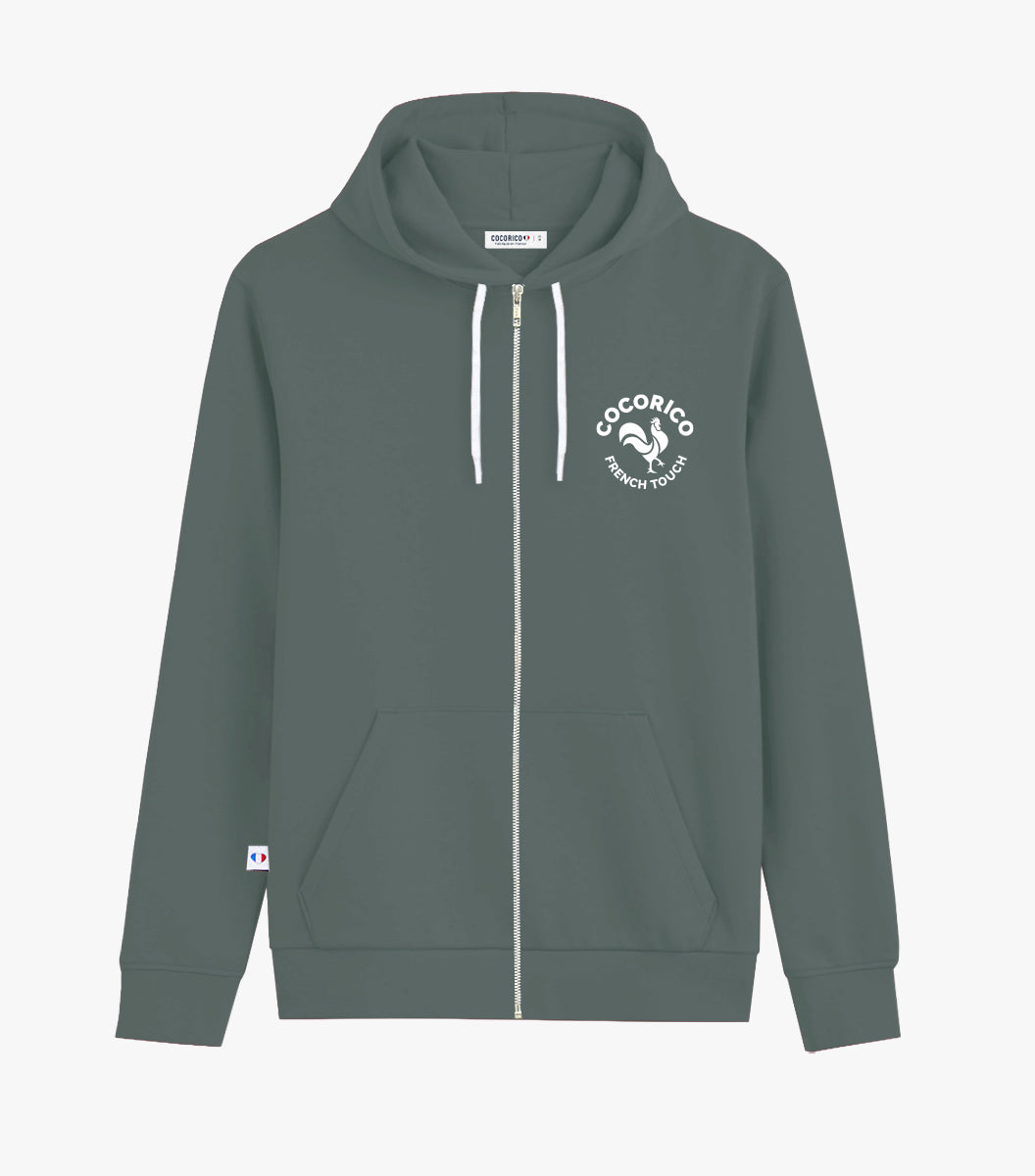 Sweat zippé Homme Sauge - Coq Français