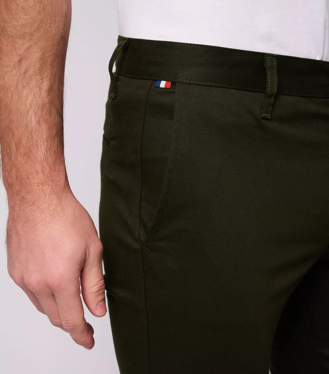 Pantalon Chino Homme Olive