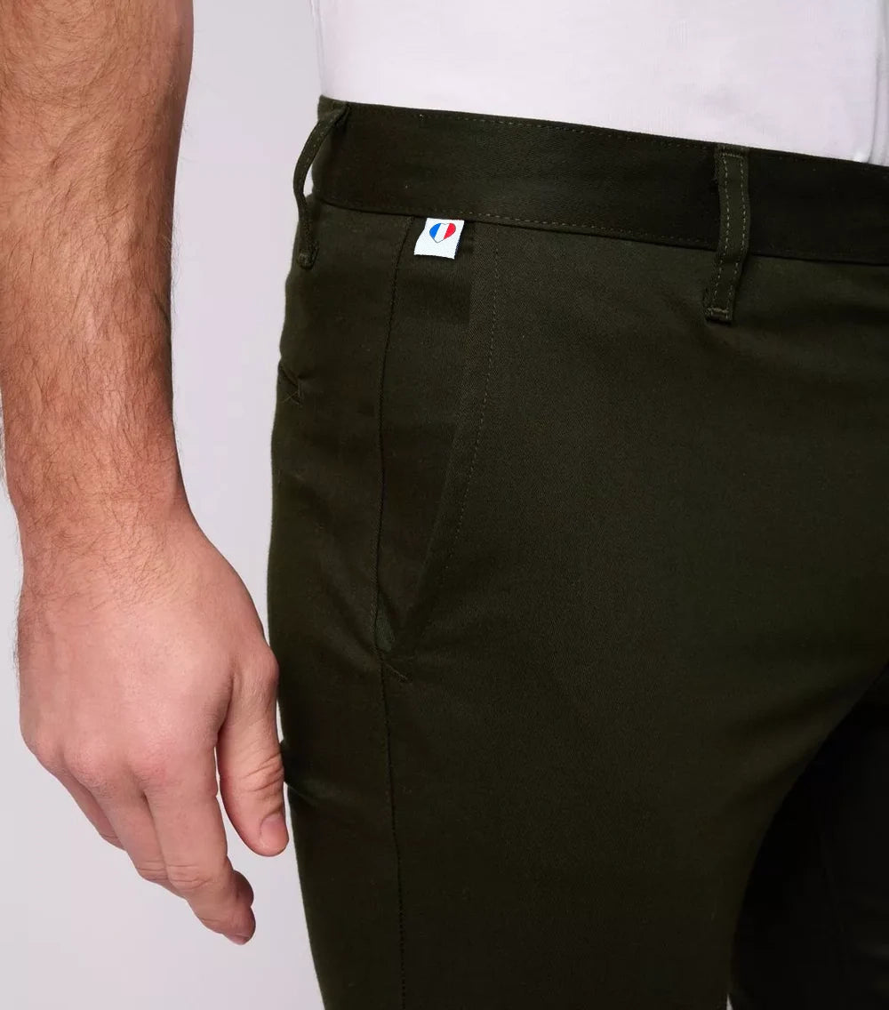 Pantalon Chino Homme Olive