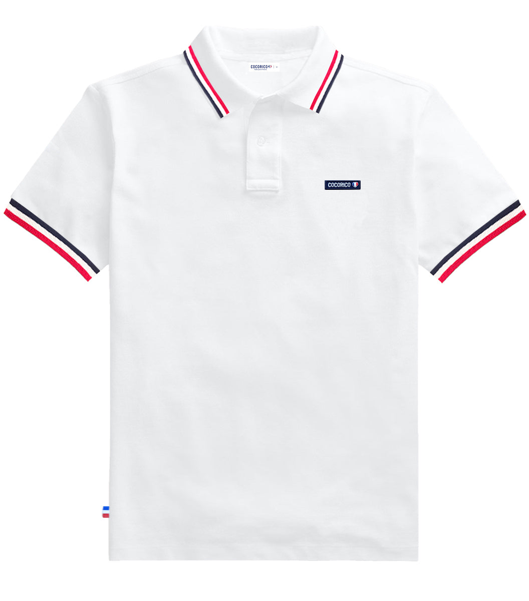 Polo Homme Supporter Blanc - Essentiel