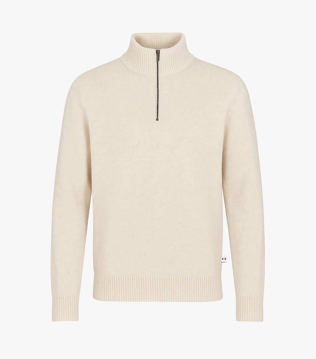 Pull Camionneur Homme Ecru