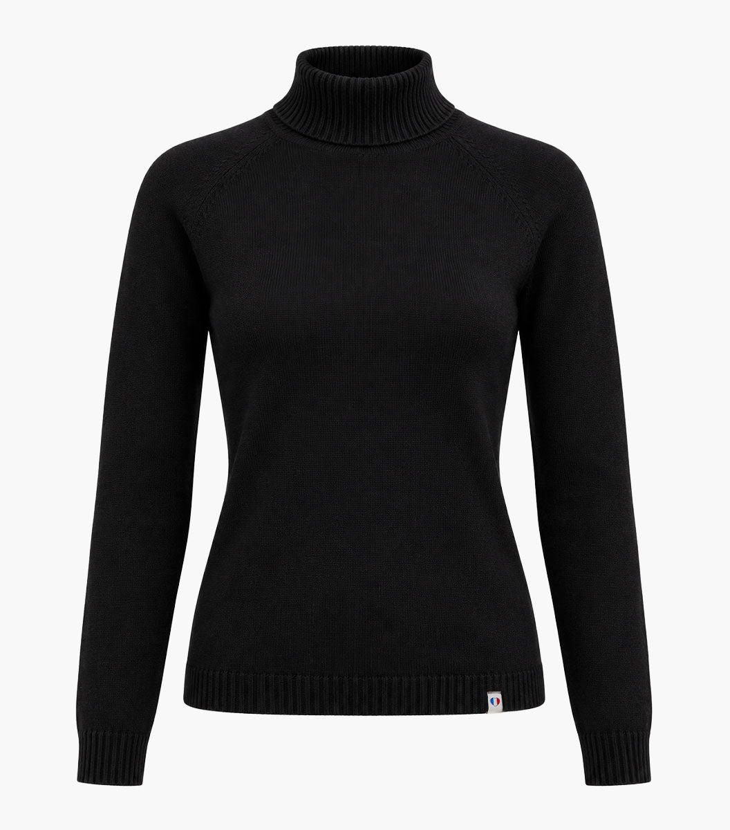 Col Roulé Tout Doux Femme Noir - Charlie