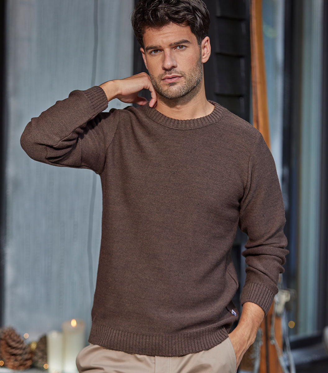 Pull Homme Laine Marron - Thomas