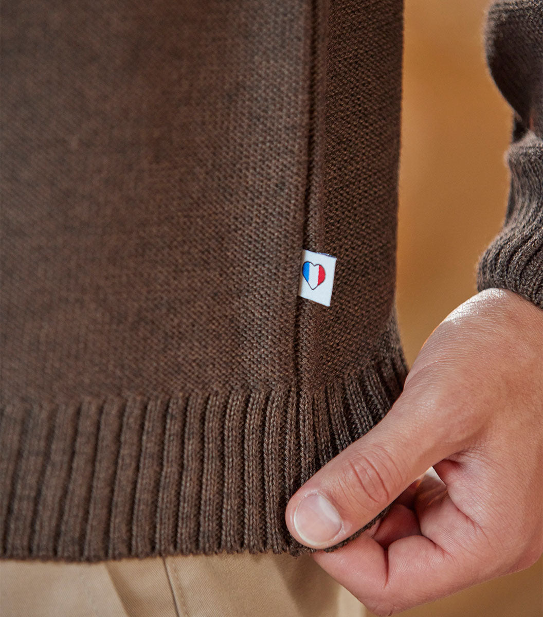 Pull Homme Laine Marron - Thomas