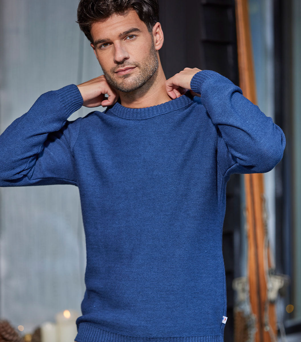 Pull Homme Laine Bleu Pago - Thomas
