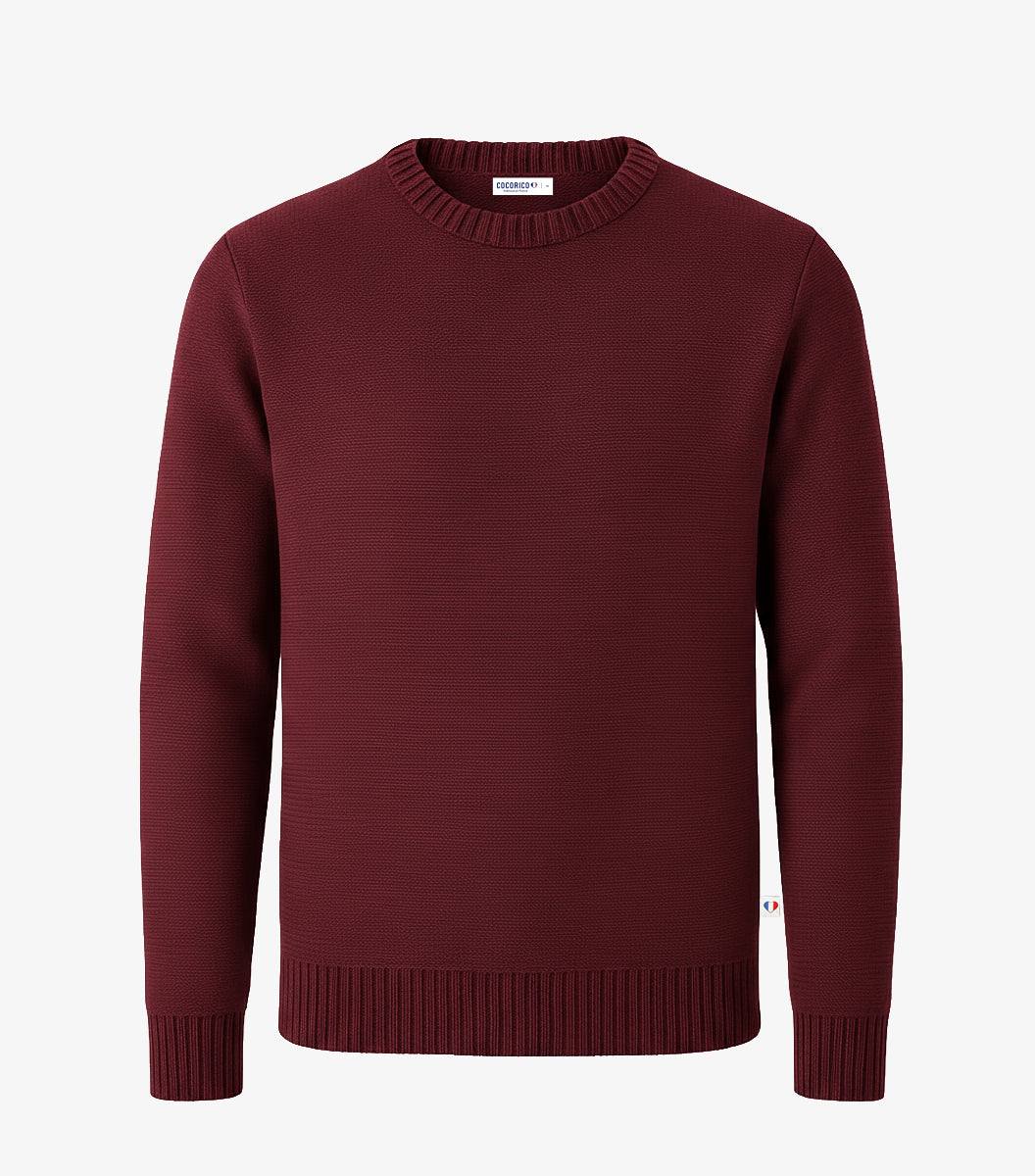 Pull Homme Laine Bordeaux