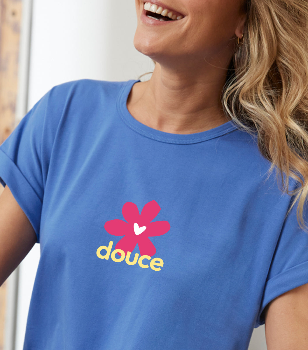 Robe de Nuit Femme Bleu Riviera - Douce