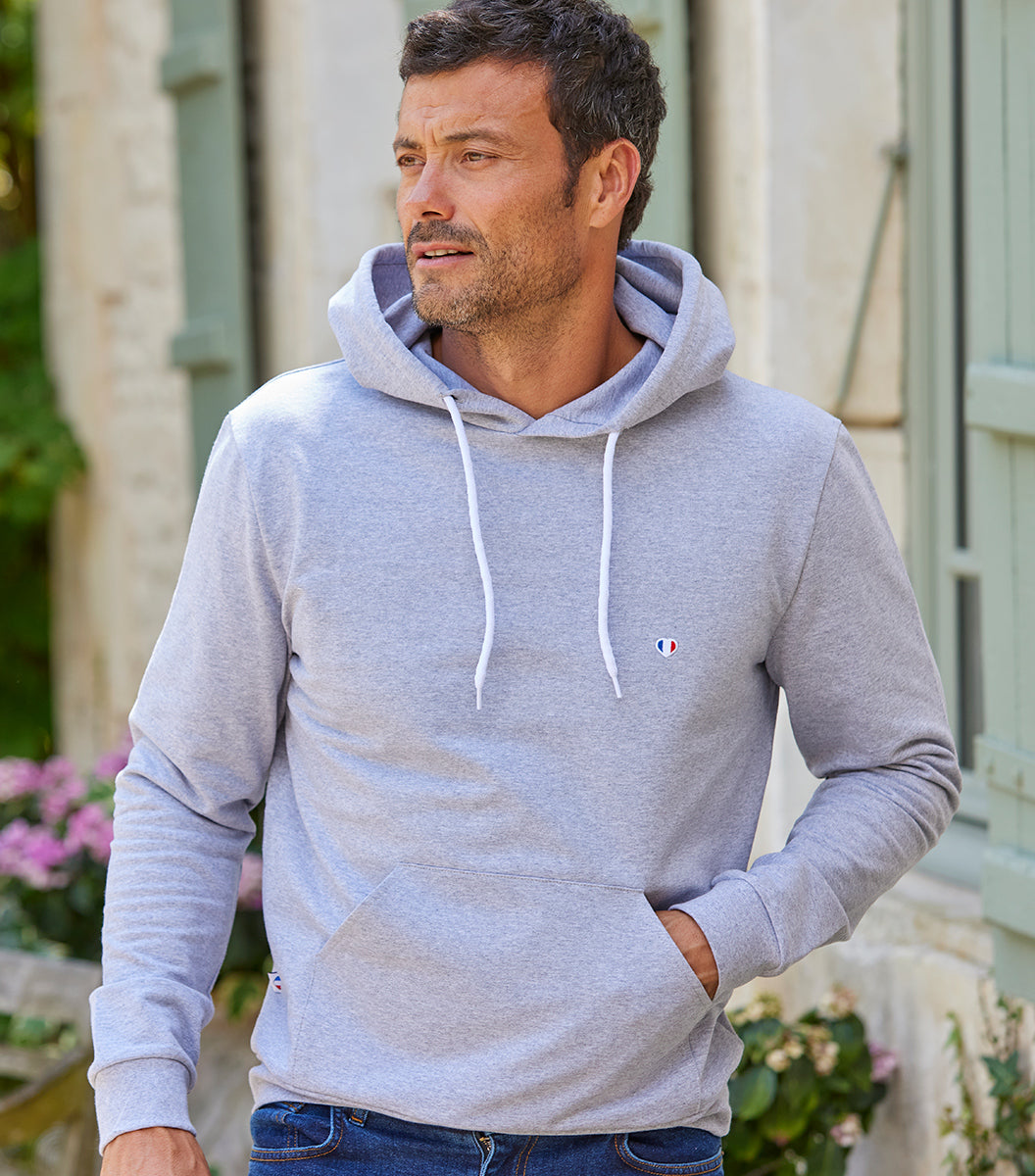 Sweat à capuche Homme Gris - L'Iconique