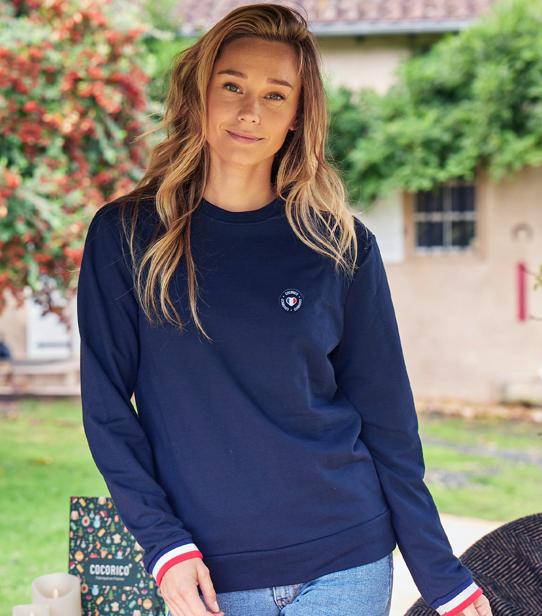 Sweat Femme Supporter Marine - Blason