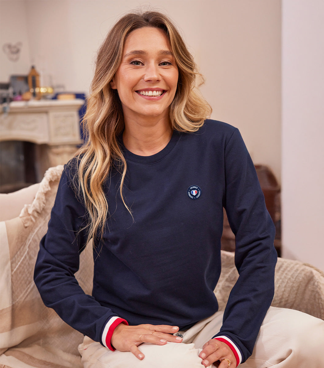 Sweat Femme Supporter Marine - Blason