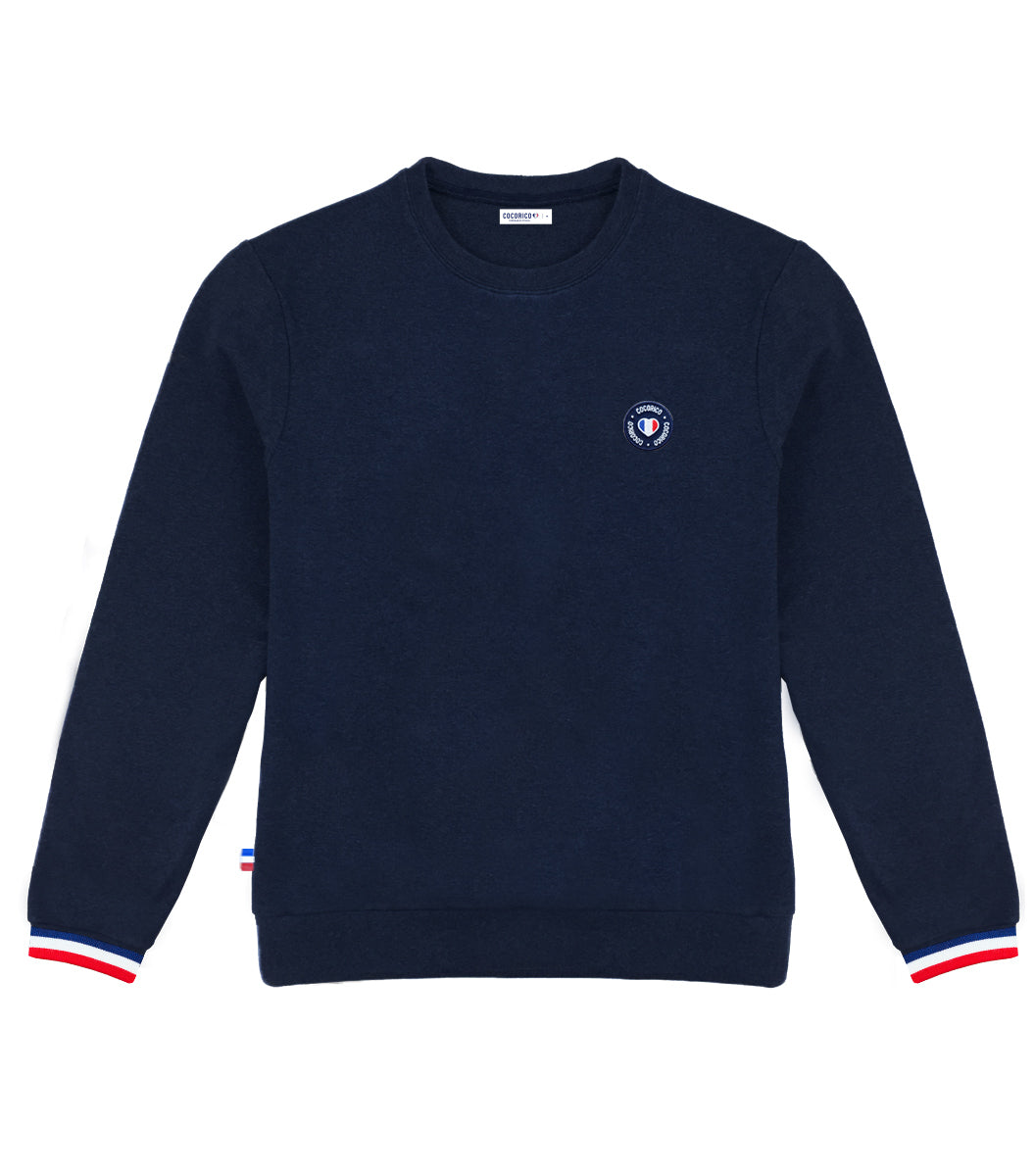 Sweat Homme Supporter Marine - Le Blason