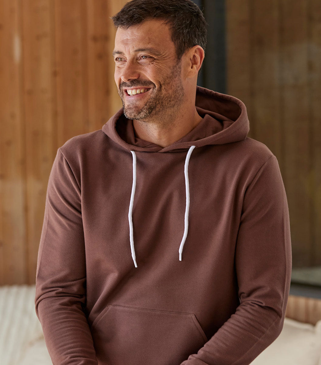 Sweat à capuche Homme Marron - Intemporel
