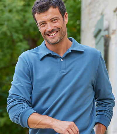 Sweat Polo Homme Azur - Intemporel