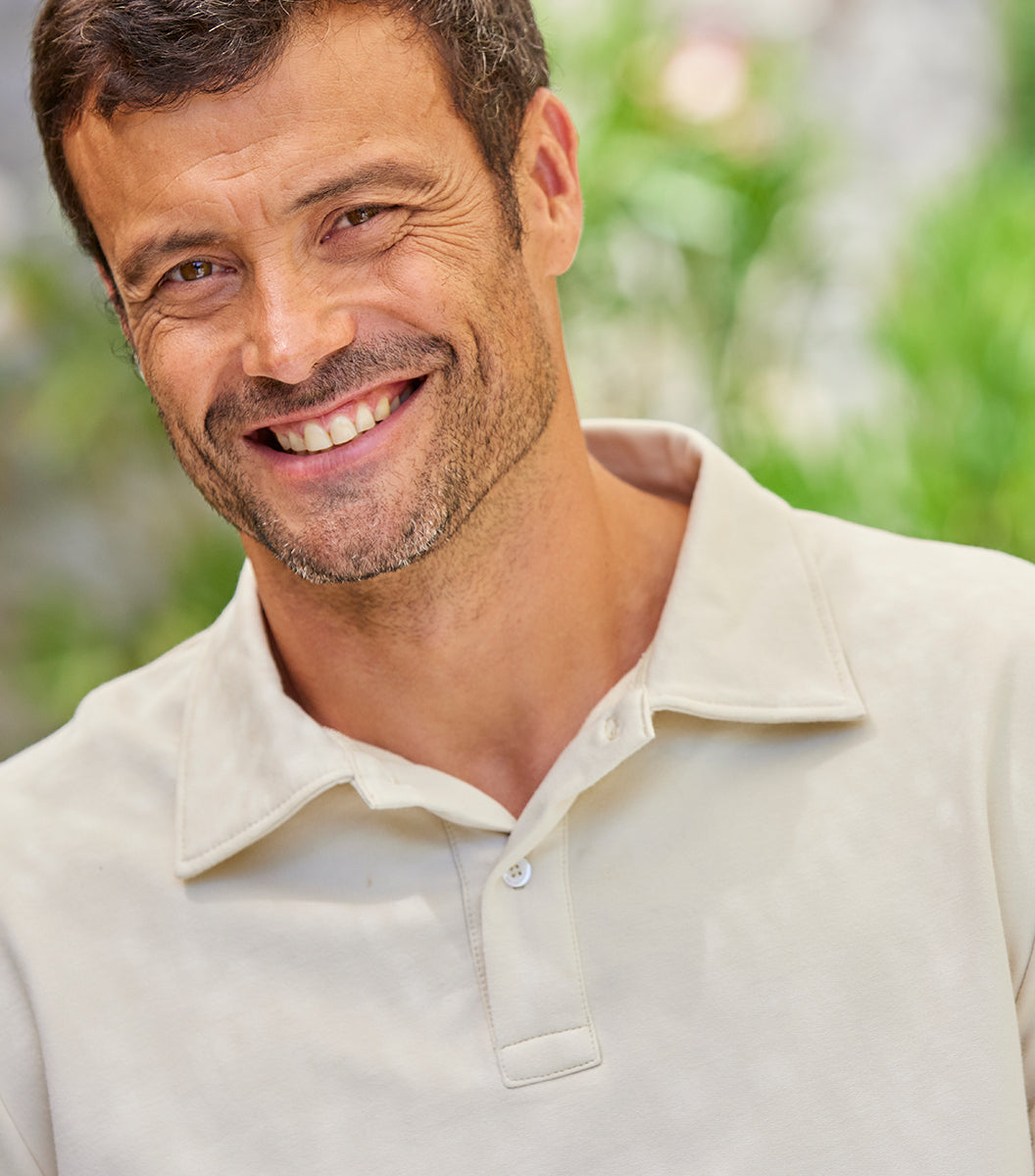 Sweat Polo Homme Beige - Intemporel