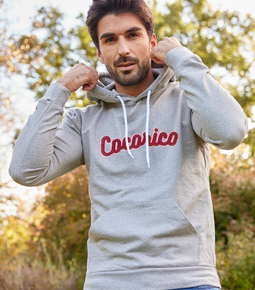 Sweat à capuche Homme Gris - La Bouclette