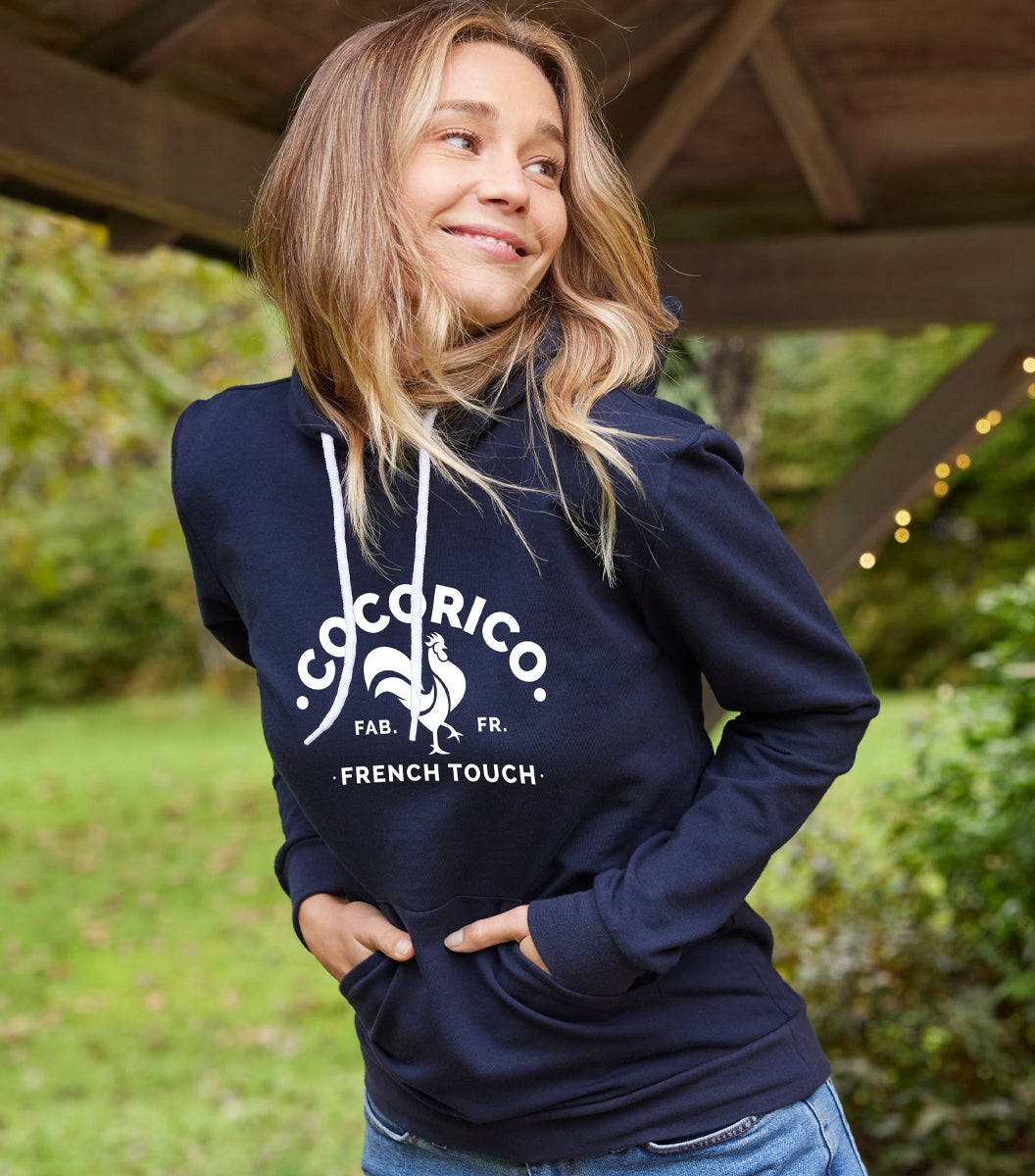 Sweat à capuche Femme Marine - Coq Français