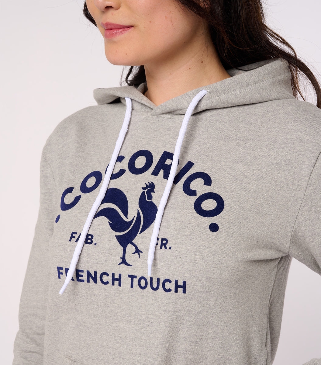 Sweat à capuche Femme Gris - Coq Français
