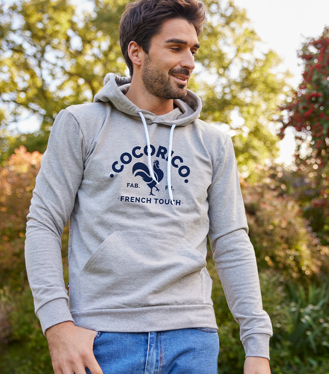 Sweat à capuche Homme Gris - Coq Français