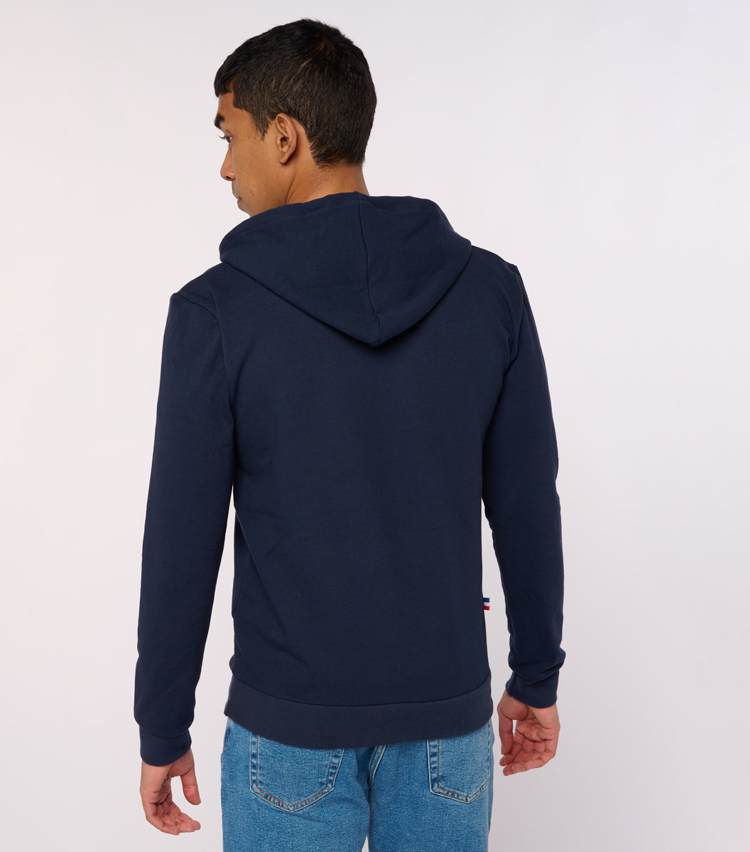 Sweat à capuche Homme Marine - French Touch