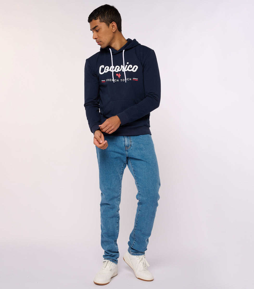 Sweat à capuche Homme Marine - French Touch
