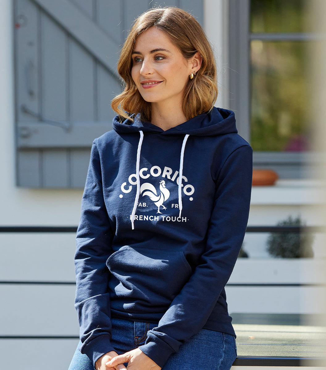 Sweat à capuche Femme Marine - Coq Français