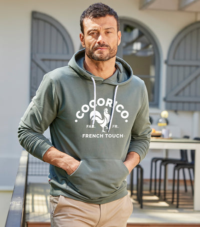 Sweat à Capuche Homme Sauge - Le Coq Francais