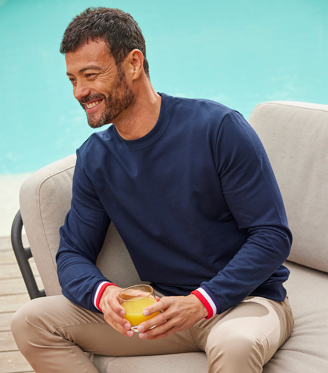 Sweat Homme Supporter Marine - Intemporel