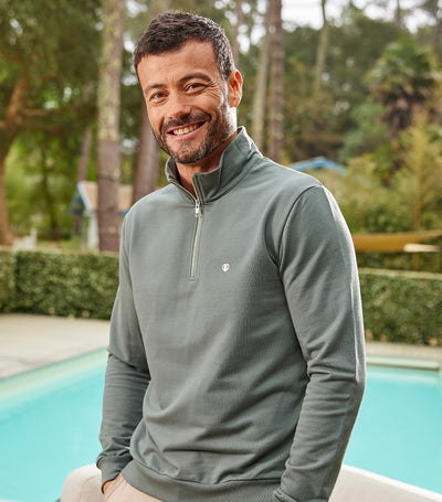 Sweat Camionneur Homme Sauge - Iconique