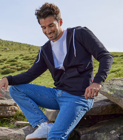 Sweat zippé Homme Marine - Intemporel