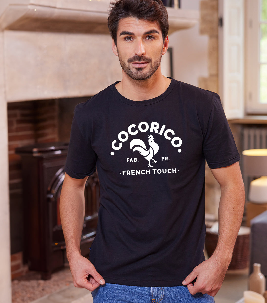 T-shirt Homme Noir - Coq Français