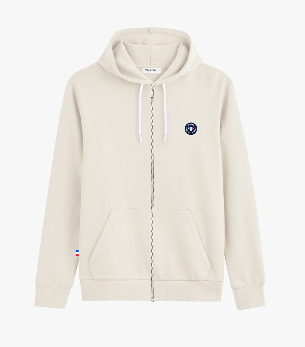 Sweat Zippé Homme Sable - Blason