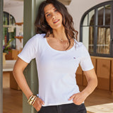 T-shirt Côtelé Femme
