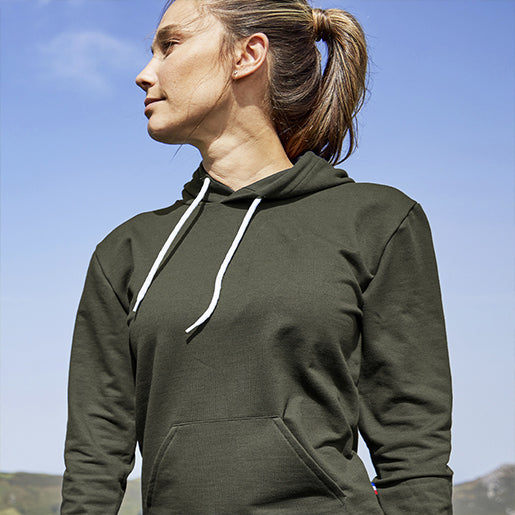 Sweat à Capuche Vert Femme