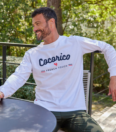 T-shirt Manches Longues Homme Blanc - French Touch