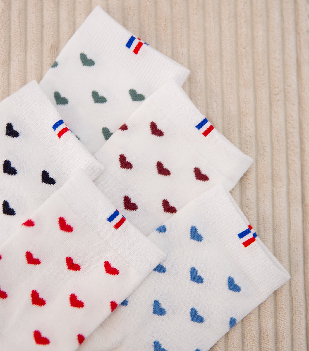 Chaussettes Femme x5 - Pack Petit Cœur