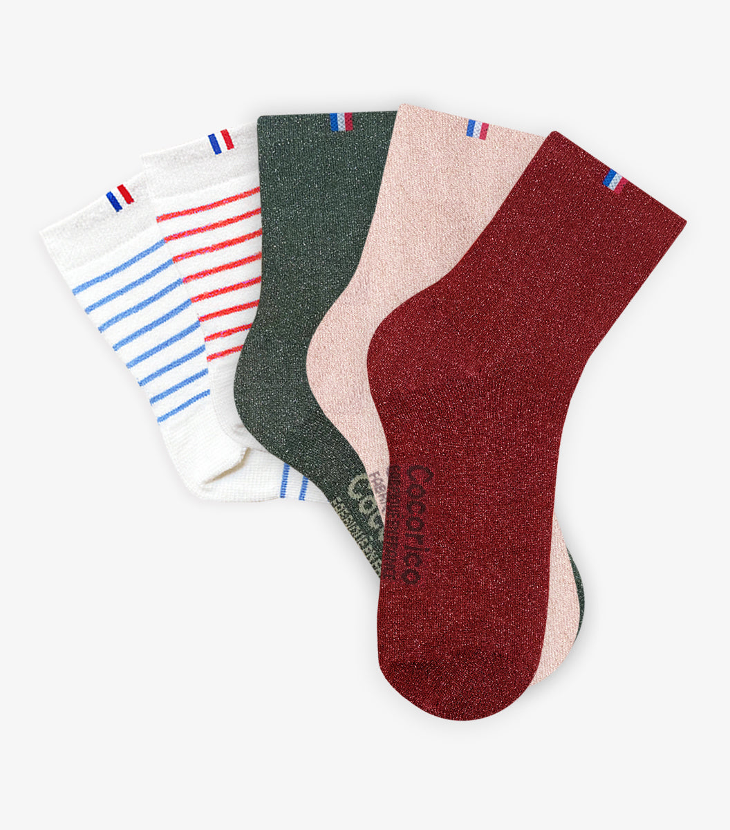 Chaussettes Femme x5 - Pack Iconique