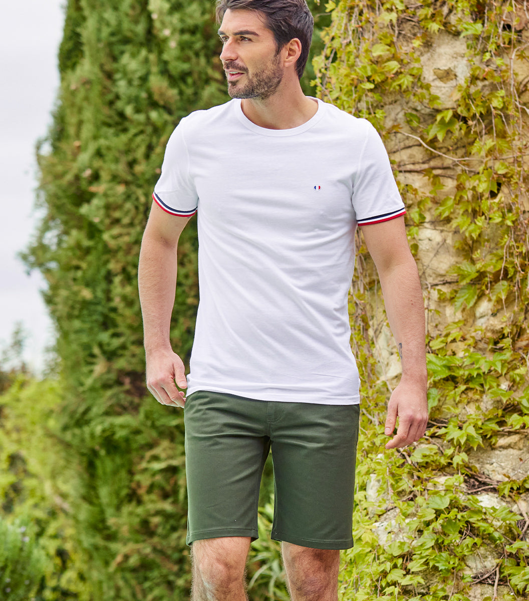 Bermuda Homme coton Olive