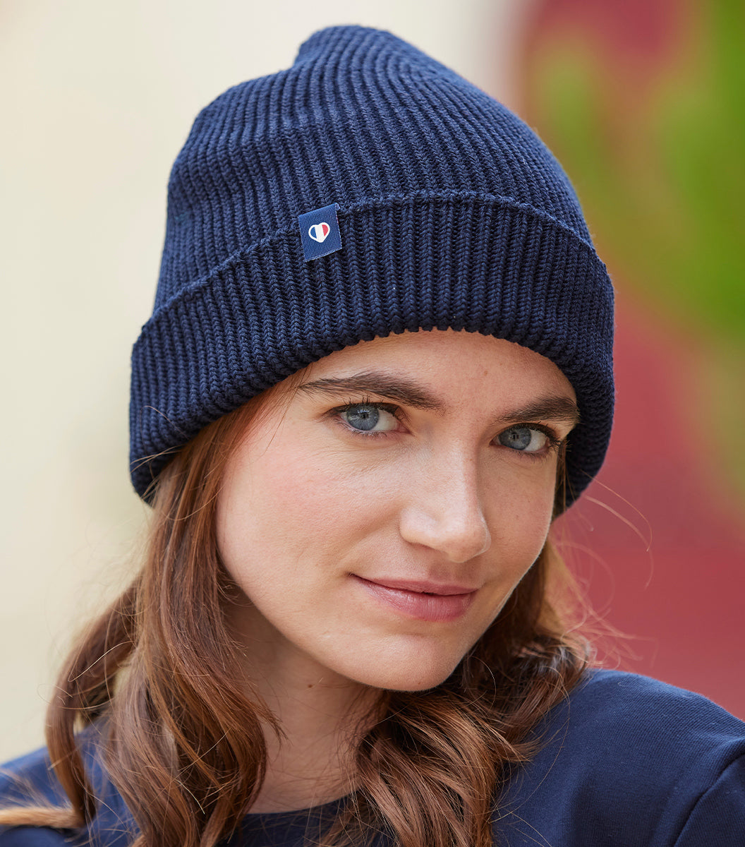 Bonnet Personnalisable Confort Style Breton MARIN - Vêtement Publicitaire Bonnet Personnalisable Confort Style Breton MARIN - Vêtement Publicitaire