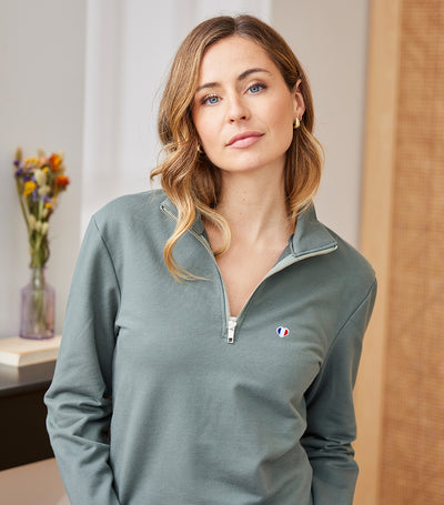 Sweat Camionneur Femme Sauge - Iconique